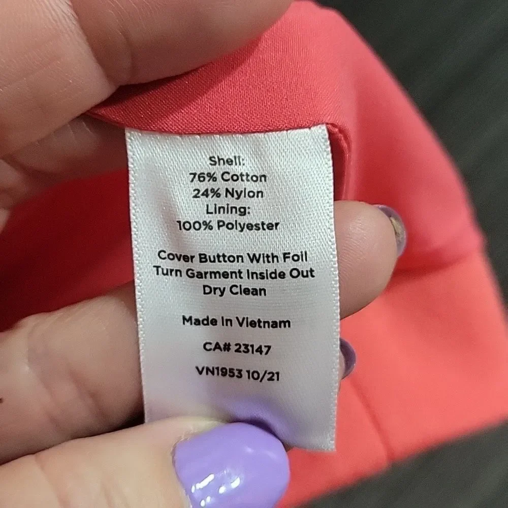 Talbots Salmon Colored Blazer, Size 14 - Picture 5 of 6